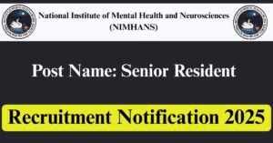 NIMHANS Recruitment 2025