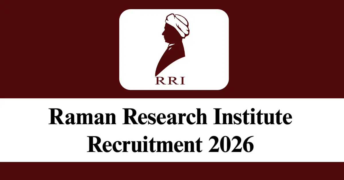 Raman Research Institute Recruitment 2026
